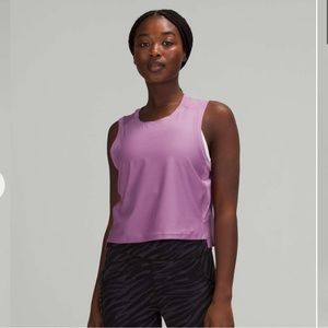 NWT Lululemon Mesh Back Cropped Train Tank Top